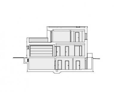 Family House Kunratice II - Cross section - foto: FADW architektonická kancelář