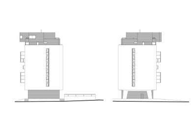 Bytový dům Mondrian - Boční pohledy - foto: © A+K