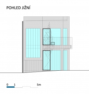 Fyzioterapeutické ordinace a kanceláře - Jižní pohled - foto: BLOK_architekti