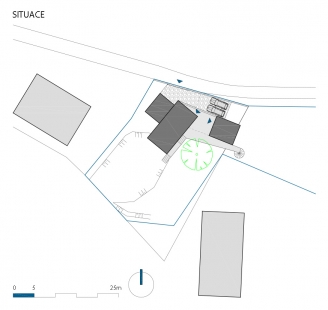 Weekend house above the quarry - Situation - foto: BLOK_architekti