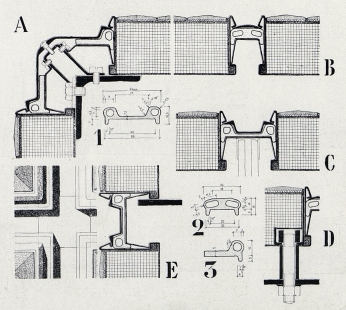 Československý pavilon na světové výstavě Expo 58 - Konstrukční detaily mozaikových panelů obvodových stěn