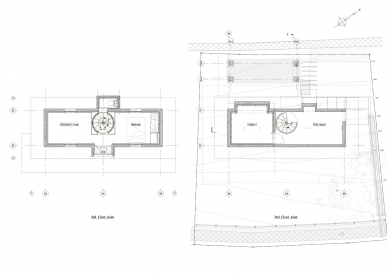 Takenoyama House 3 - Půdorys 1.np a 2.np - foto: Tomoaki Uno Architects