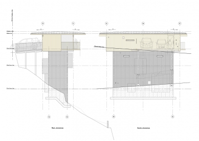 Takenoyama House 3 - Severní a západní pohled - foto: Tomoaki Uno Architects