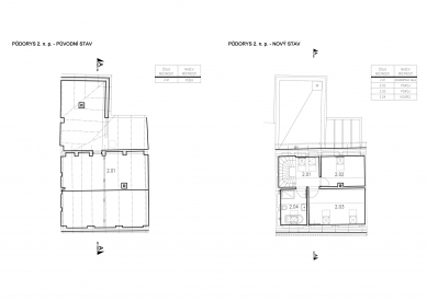 Rekonstrukce rodinného domu v Chotuticích - Půdorys 2.np - foto: 2xpa
