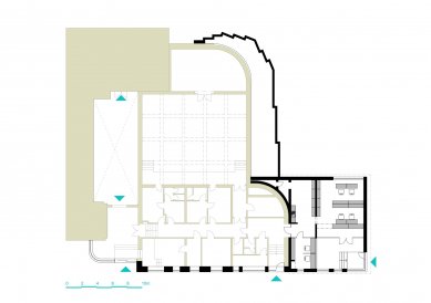 Smetana Gardens and the Extension of the Josef Kajetán Tyl Theatre in Pilsen - Floor plan 1.pp - foto: KB Král