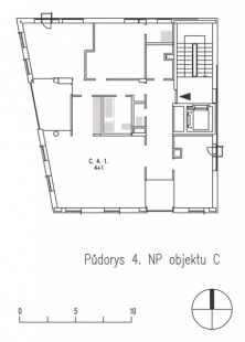 Bytové domy na Kavčích horách 2 - Půdorys domu C - foto: © Architektonický ateliér KAAMA