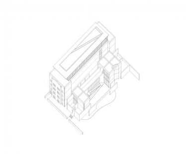 Výstavní galerie Wrightwood 659  - Axonometrie - foto: Tadao Ando Architect and Associates 