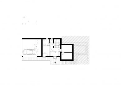 Family house in Líšeň - Floor plan 1st basement - foto: Studio New Work