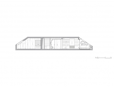 Reconstruction of a ground-floor apartment - <translation>Section through the apartment</translation> - foto: Komon architekti