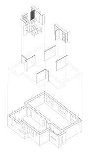 Byte P - Dismantled axonometry - foto: TOITO architekti