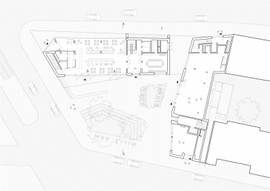 Suhrkamp Ensemble Offices - Půdorys přízemí - foto: Bundschuh Architekten