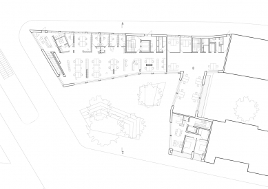 Suhrkamp Ensemble Offices - Půdorys 1.np - foto: Bundschuh Architekten