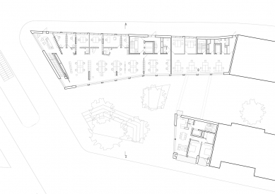 Suhrkamp Ensemble Offices - Půdorys 3.np - foto: Bundschuh Architekten