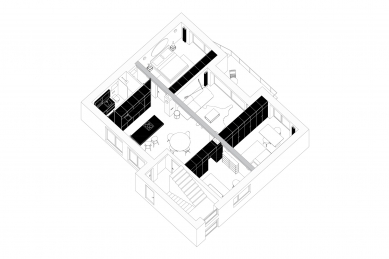 Byt M13 - Axonometrie - foto: GRAU architects