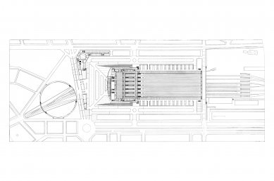 Santa Justa hlavní nádraží vysokorychlostní železnice - Půdorys vstupního podlaží - foto: Cruz y Ortiz Arquitectos