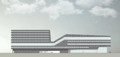 Nová městská knihovna - Východní pohled - foto: MVSA Architects