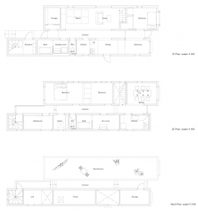 House K - Půdorysy - foto: Hiroyuki Shinozaki Architects