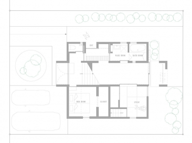 Dům v Hakusanu - Půdorys přízemí - foto: FujiwaraMuro Architects