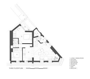 Widegate Street Apartments - Půdorys 4NP