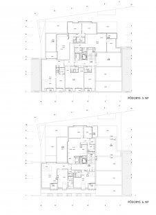 Polyfunkčný dom Konventná - Půdorysy 5.np a 6.np - foto: Architekti A. BKPŠ