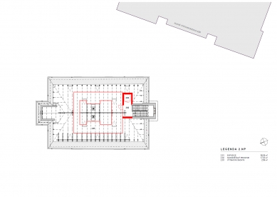 Rekonstrukce Müllerova domu - Půdorys 2NP