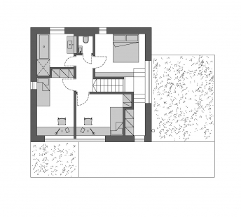 Family house in Hradištko pod Medníkem - Floor plan 2nd floor