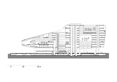 Hlavní sídlo společnosti ING - Podélný řez - foto: MVSA Architects