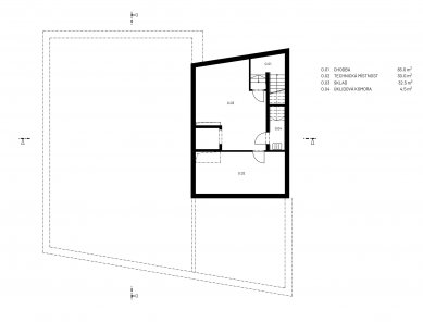 Společenské centrum Sedlčany - Půdorys 1PP