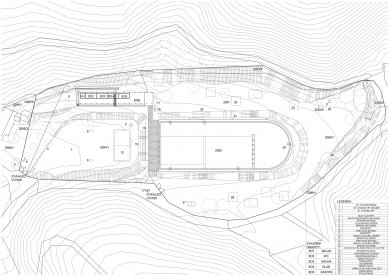 Projekt lesního koupaliště v Liberci - Situace - foto: mjölk architekti