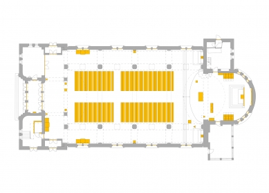 Obnova kostola Panny Márie Snežnej na Kalvárii - Půdorys - foto: dielne NZW