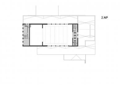 Reconstruction of the multipurpose hall SOUE Vejprnická - Floor plan 2nd floor - foto: projectstudio8