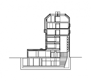 Kanceláře soudního dvora v Benátkách - Příčný řez - foto: C+S Architects