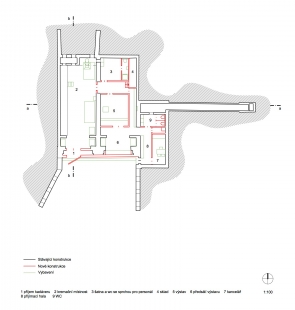 Hunting Grounds Pet Crematorium - Půdorys - foto: Petr Hájek Architekti