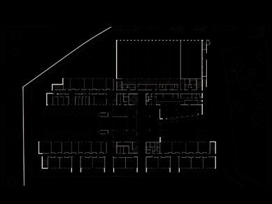 Staatliche Fachoberschule II in Nürnberg - Půdorys přízemí - foto: LRO Lederer Ragnarsdóttir Oei