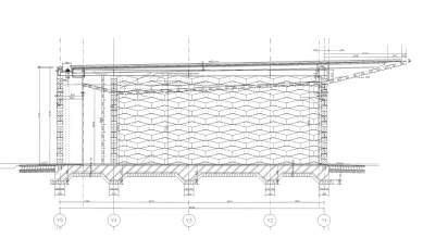 Chokkura Plaza & Shelter - Řez - foto: Kengo Kuma & Associates