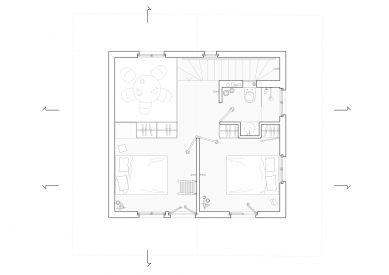 Dům pana Barretta - Půdorys patra - foto: BUREAU