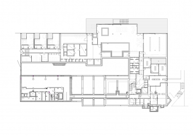 Hotel Endemit v Horní Bečvě - Půdorys 1.pp - foto: NOVÝ architekti