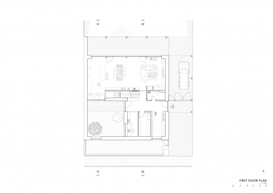 Rodinný dům ve Zlíně - Půdorys 1.np - foto: NOVÝ architekti