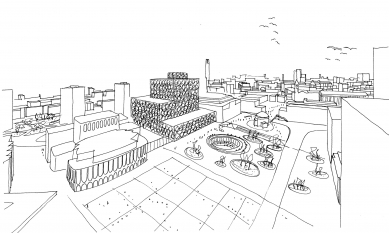 Knihovna v Birminghamu - Skica
