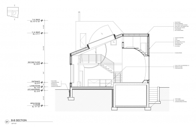 Ex of In House - Řez B - foto: Steven Holl Architects