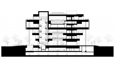 Tainan Public Library - Příčný řez