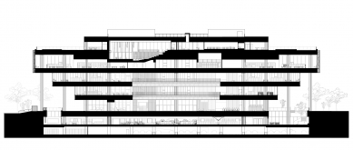 Tainan Public Library - Podélný řez