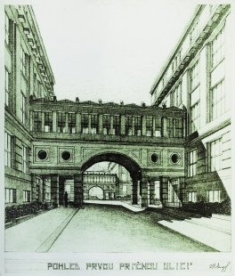 Spojovací lávky VŠCHT Praha - Původní návrh - Antonín Engel (1936)