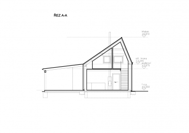 Novostavba rodinného domu, Hůrky - Řez - foto: 2xpa architektonický ateliér