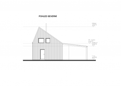 Novostavba rodinného domu, Hůrky - Severní pohled - foto: 2xpa architektonický ateliér