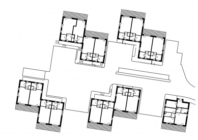 Bytové domy v Rožnově pod Radhoštěm - Půdorys - foto: Studio acht