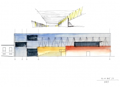 Sportovní hala ZSOMS v Krakově - Skici - foto: eM4.Pracownia Architektury.Brataniec