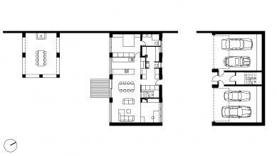 Usedlost v jižních Čechách - Půdorys přízemí - foto: Stempel & Tesař architekti