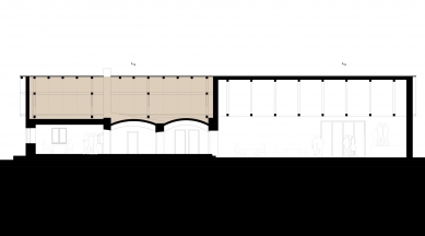 Komunitní centrum Opatovice - Řez A - foto: Rusina Frei architekti