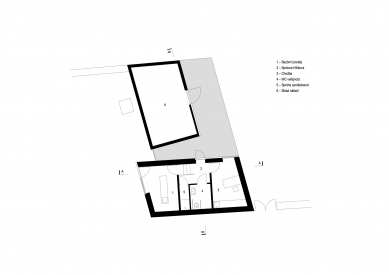 Zázemí hřbitova v Litomyšli - Půdorys - foto: Kuba, Pilař - architekti